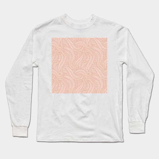 Floral Decor in Blush Pink / Abstract Plants, Elegant Pattern Long Sleeve T-Shirt by matise